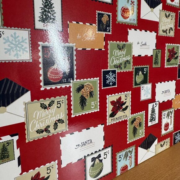 Hearth & Hand with Magnolia Vintage Christm as Stamp Wipeable Corkboard NWT - Picture 4 of 6